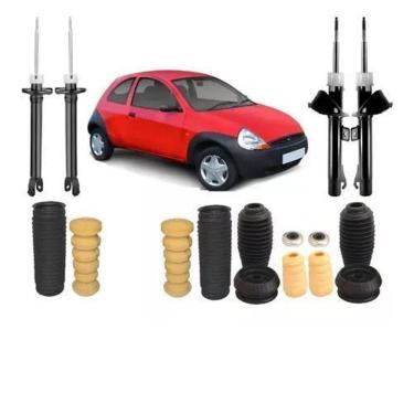 Imagem de 4 Amortecedores + 4 Kit De Batente Ford Ka 1998 Ate 2009