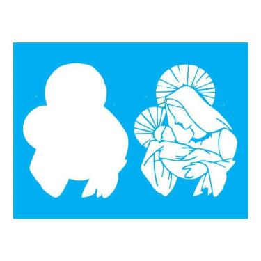 Imagem de Stencil Tamako Menino Jesus - 15X20Cm - Ref A2039