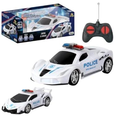 Imagem de Carro de Controle Remoto Polícia 7 Funções Esportivo Brinquedo Carrinho Escala 1:24