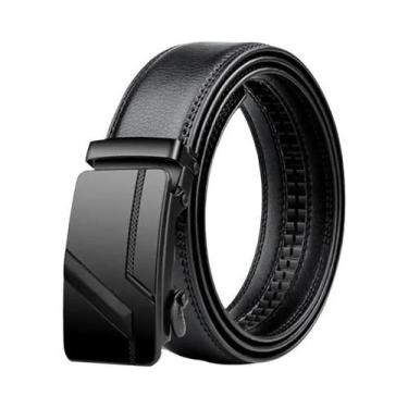 Imagem de Cinto De Luxo Masculino 110cm 120cm 130cm Preto Com Fivela Automática 