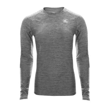 Imagem de Camisa Térmica Esporte Legal Luar Manga Longa Feminina - Cinza e Preto