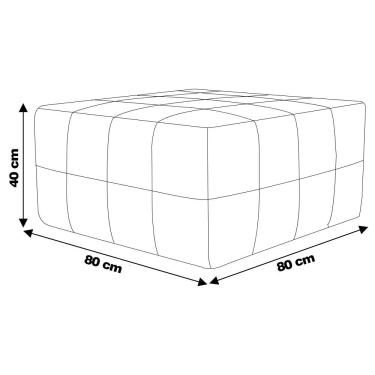 Imagem de Puff Decorativo Freddie 80x80 Couro Mel - Gran Belo