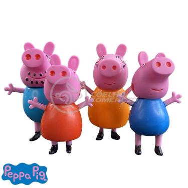 Imagem de Kit 4 Bonecos Familia Peppa Pig