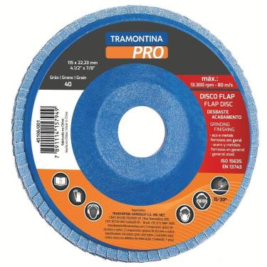 Imagem de Disco Flap Para Acabamento 4.1/2" Grão 80 Tramontina Pro Tramontina