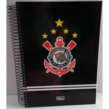 Imagem de Caderno 200 Folhas Listradas 10 Matérias Corinthians Gaviões da Fiel -