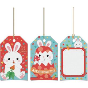 Imagem de Etiqueta para Páscoa TAGS Docura DE/PARA PCT com 12 - Packpel