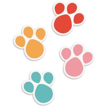 Imagem de Adesivos Decorados Pascoa Patinhas Coloridas C/12 Pacote - Packpel