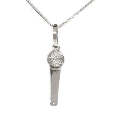 Imagem de Colar Microfone Coleção Hobbies Prata 925 - Sam Joias