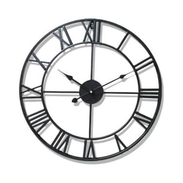 Imagem de Relógio De Parede 3D Com Números Romanos Silencioso Em Metal Ferro Art