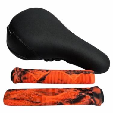 Imagem de Kit Selim C/ Manopla Gts-k Tipo Ddk Bike Bmx Freeride Grau, Laranja