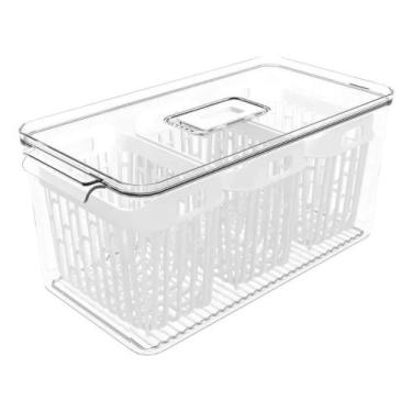 Imagem de Cesto Organizador Com 3 Cestos 6L Cristal Dry - Brinox