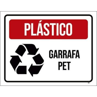 Imagem de Placa Sinalização - Plástico Garrafa Pet Reciclável 36X46 - Sinalizo