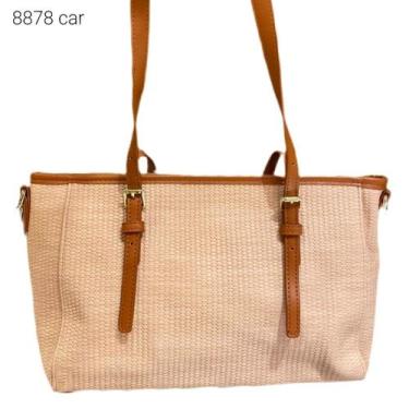 Imagem de Bolsa Feminina Sacola Verão Praia Piscina em Palha Ombro Transversal 8