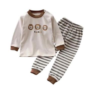 Imagem de Conjuntos De Pijamas De Unicórnio Para Crianças Unissex, Roupas De Dor