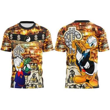 Imagem de Camisa Tio Patinhas Chefão Notas Camiseta Favela Mandrake Pousadão Mil