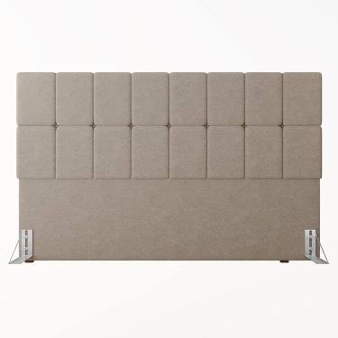 Imagem de Cabeceira King 192cm Boucle Estofada Design Moderno para Quarto Linea Bege