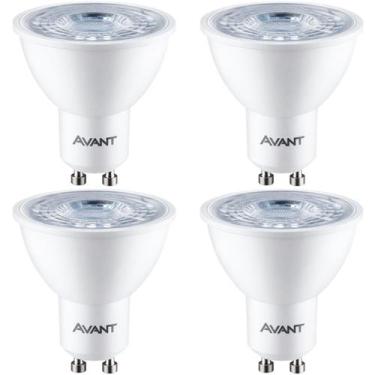 Imagem de 4 Lâmpada Led Dicróica GU10 Amarela 3000K MR16 4,8W Bivolt - Avant