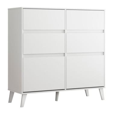 Imagem de Cômoda Sapateira 4 Gavetas 2 Portas Kansas 