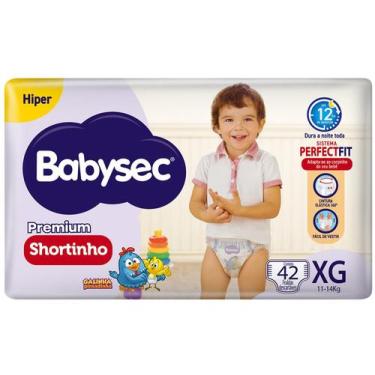 Imagem de Fralda Shortinho Babysec Premium Tamanho XG com 42 Fraldas Descartávei