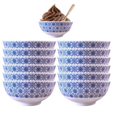 Imagem de 12 Tigelas Redonda em Melamina Bowl 500ml Decorada - Sk