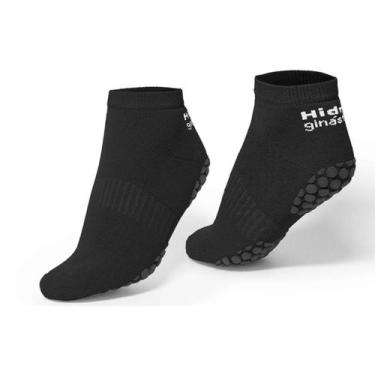 Imagem de Meia Esportiva Feminina Hidroginástica Antiderrapante Preta - Selene I