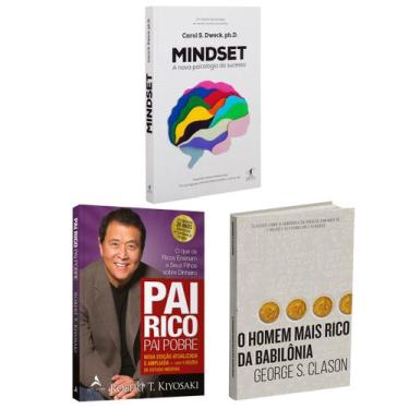Imagem de Kit 3livros, Pai Rico, Pai Pobre + O Homem Mais Rico da Babilônia + Mi