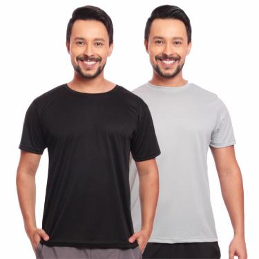 Imagem de Kit 2 Camisas Academia Esportiva Com Proteção Uv Masculina-Masculino