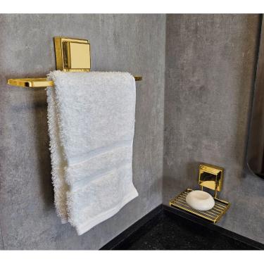 Imagem de Porta Toalha de Rosto 25cm para Lavabo com Adesivo