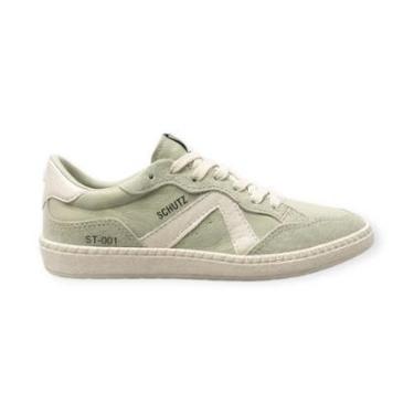 Imagem de Tenis Feminino Schutz ST 001 Casual Couro Verde-Feminino