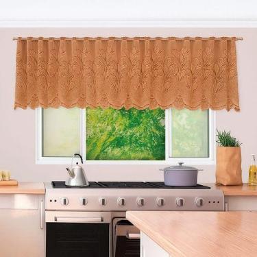 Imagem de Cortina Renda Cascata Bando Reta Veneza Cozinha 0,60X3,00 - Beija Flor