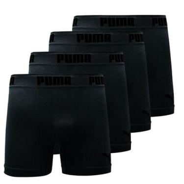 Imagem de Kit 4 Cuecas Puma Boxer Sem Costura Poliamida Respirável, Chumbo, m