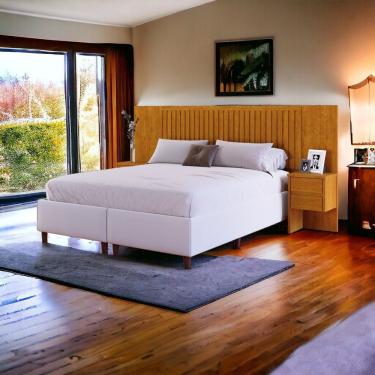 Imagem de Cabeceira Painel Flórida Naturale Ripado Casal Queen King Carmolar Móveis Móveis