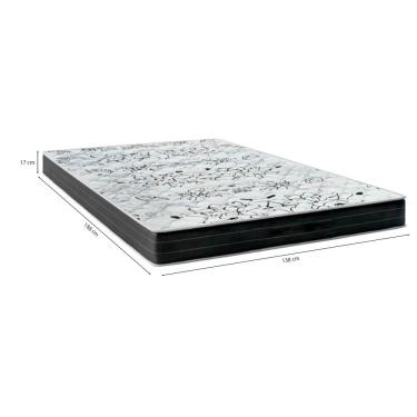 Imagem de Cama Box Casal com Colchão Ortopédico Extra Firme D28 Tecido Sintético Preto Bello Box