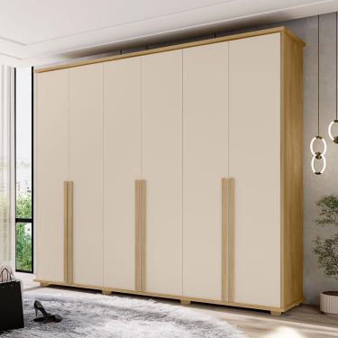 Imagem de Roupeiro Casal Estrela Ii 6 Portas 4 Gavetas Organizador Para Quarto Home Top - Cinamom...
