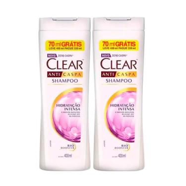 Imagem de Kit Shampoo Clear Anticaspa Hidratação Intensa Leve 400ml Pague 330ml 