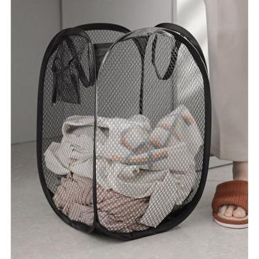 Imagem de Cesto Dobrável Infantil Cesto de Roupa Dobrável para Organização de Brinquedos em Cozin...