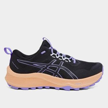 Imagem de Tênis Asics Trabuco Terra 3 Feminino, Preto, Roxo, 34