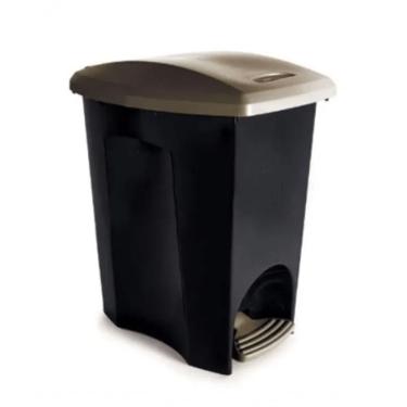 Imagem de Lixeira De Plástico Ecoblack Com Pedal 7 Litros - Plasutil