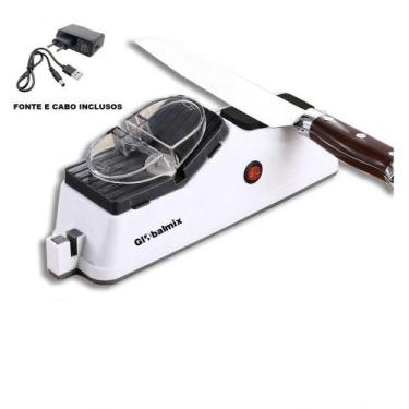 Imagem de Amolador Afiador Elétrico De Facas e tesouras Usb com cabo e fonte - G