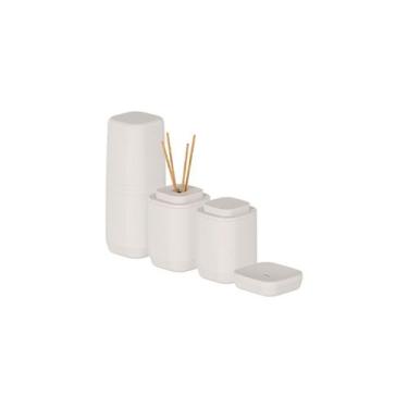 Imagem de Kit de acessórios de bancada com saboneteira Ou 4 peças Linha Aura
