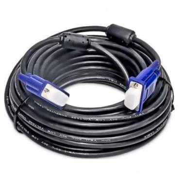 Imagem de Cabo Para Monitor E Projetor Vga Db15 Com Filtro 5 Metros Preto - TOMA