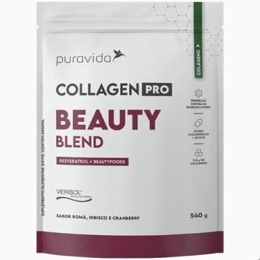 Imagem de Collagen Pro Beauty Blend Resveratrol Com Verisol 540g Pura Vida, Cran