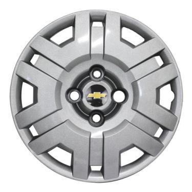 Imagem de Calota Aro 14 056CB-PTA + Emblema Alumínio GM Preto - Garagem Online G