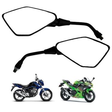 Imagem de Par de Retrovisores Universal Kawasaki Honda Durável