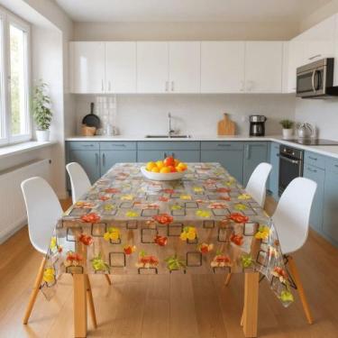 Imagem de Toalha De Mesa Diamante Frutas Do Campo Rolo 1,40x50m Vinil PVC - Plas
