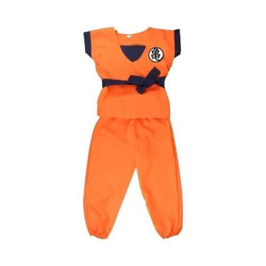 Imagem de Fantasia De Cosplay Goku Azul E Dourado Para Adultos E Crianças Com Pe