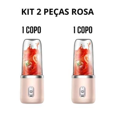 Imagem de Espremedor Elétrico Mini Liquidificador Portátil Suco Alimento Mistura