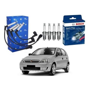 Imagem de Kit Vela Cabo Delphi Corsa Novo 1.0 Flex 2005 A 2012 - Bosch