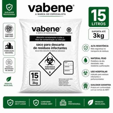 Imagem de Saco de Lixo Infectante, Branco 15L - 39X58-20 micras - Vabene