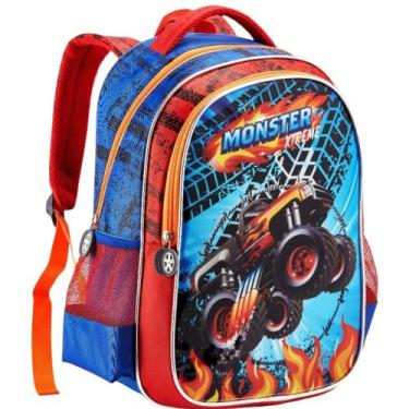 Imagem de Mochila Costas Grande Infantil Menino Monster Carros Machine Blaze - D